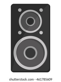flat design single speaker icon vector illustration