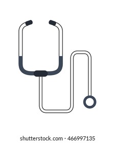 flat design single stethoscope icon vector illustration