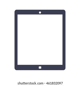 flat design single tablet icon vector illustration