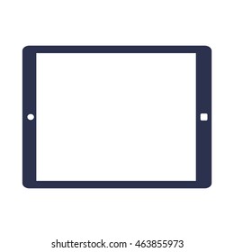 flat design single tablet icon vector illustration