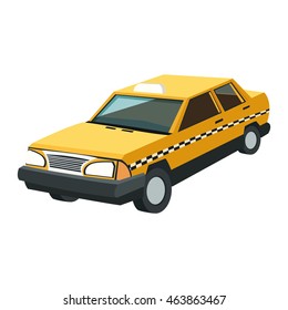flat design single taxi icon vector illustration