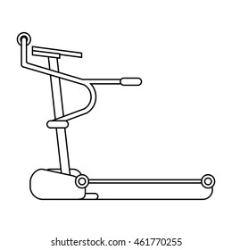 flat design single treadmill icon vector illustration