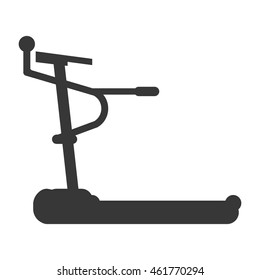 flat design single treadmill icon vector illustration