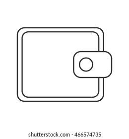 flat design single wallet icon vector illustration