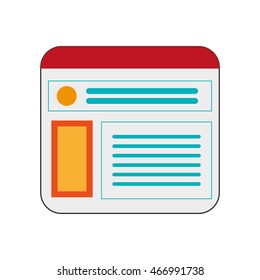 flat design single webpage icon vector illustration