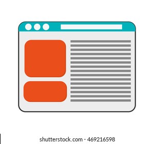 flat design single webpage icon vector illustration