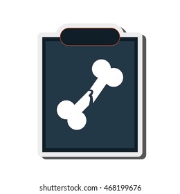 flat design single x-ray icon vector illustration
