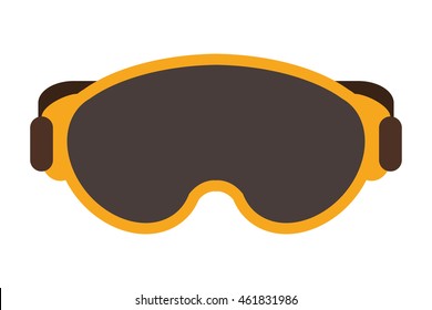 flat design ski mask icon vector illustration