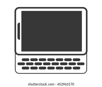 flat design slide cellphone icon vector illustration