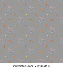 Flat design small flower pattern design