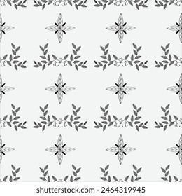 Flat design small flowers pattern design