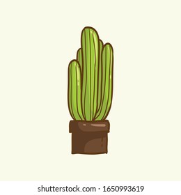 a flat design of small ornamental plants beautifying the space. illustration from a picture of ornamental plants
