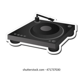 flat design small turntable icon vector illustration