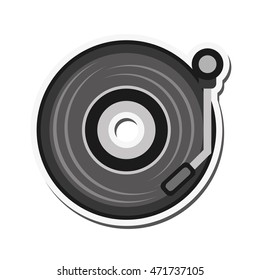 flat design small turntable icon vector illustration