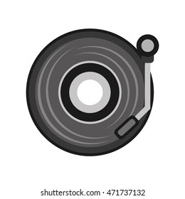 flat design small turntable icon vector illustration