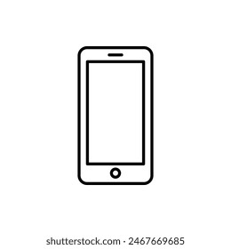 Icono de Vector de teléfono inteligente de diseño plano sobre fondo blanco