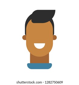 flat design smile face character