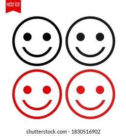 
Flat design smile icon. vector illustration
