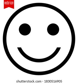 
Flat design smile icon. vector illustration