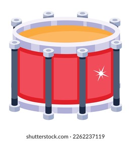 A flat design of snare drum 