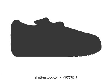 flat design sneaker without laces icon vector illustration