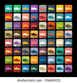 Flat design: sneakers