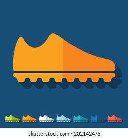 Flat design: sneakers