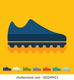 Flat design: sneakers