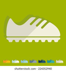 Flat design: sneakers