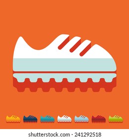 Flat design: sneakers