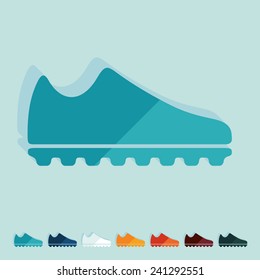Flat design: sneakers