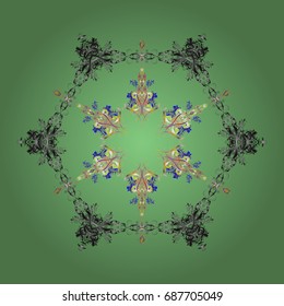 Flat design. Snowflake icon, isolated. Icons, labels. Vector winter snowflakes on colorful background. Colorful snowflake Vector illustration. Vector illustration.