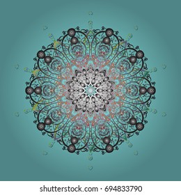 Flat design. Snowflake mosaic icon. Vector illustration. Symbol winter, frozen, Christmas, New Year holiday. Silhouette snow flake sign isolated background. Graphic element decoration.