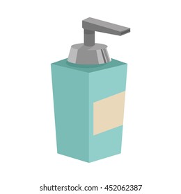 flat design soap dispenser icon vector illustration