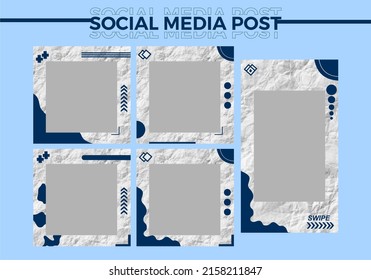 Flat Design of Social Media Post Template Free Vector