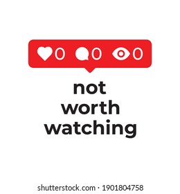 Flat design social network rating icons heart symbol, comments and views set with number 0.