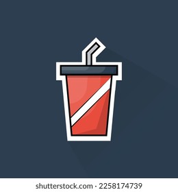 Flat Design of Soda, can be use as sticker, logo, and poster