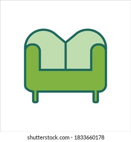 flat design sofa icon. vector iconn concept.
