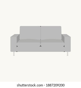 Flat design sofa and vector graphics