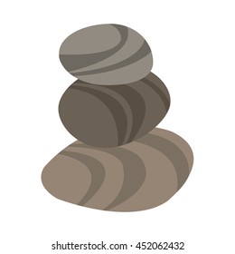 flat design spa stones icon vector illustration