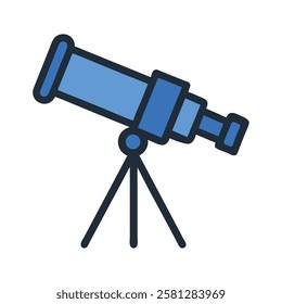 Flat design space observatory telescope isolated vector illustration