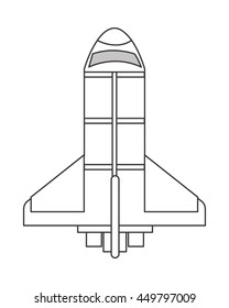 flat design space shuttle icon vector illustration