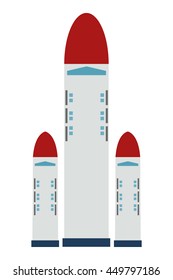 flat design space shuttle icon vector illustration