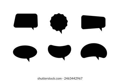 Flat design of speech bubble set