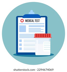 Flat design of sperm test for medical and healthcare. Illustration for websites, landing pages, mobile applications, posters and banners. Trendy flat vector illustration