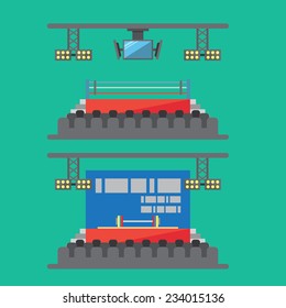 Flat design of sport stadium illustration vector