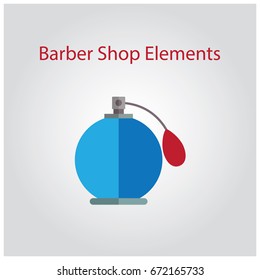 Flat design Sprayer bottle icon for barbers. Vector illustration/