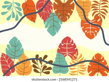 Flat design spring background with flowers