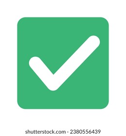 Flat design square check box icon. Vector.