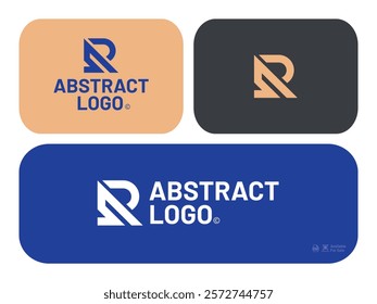 Flat design SR logo template